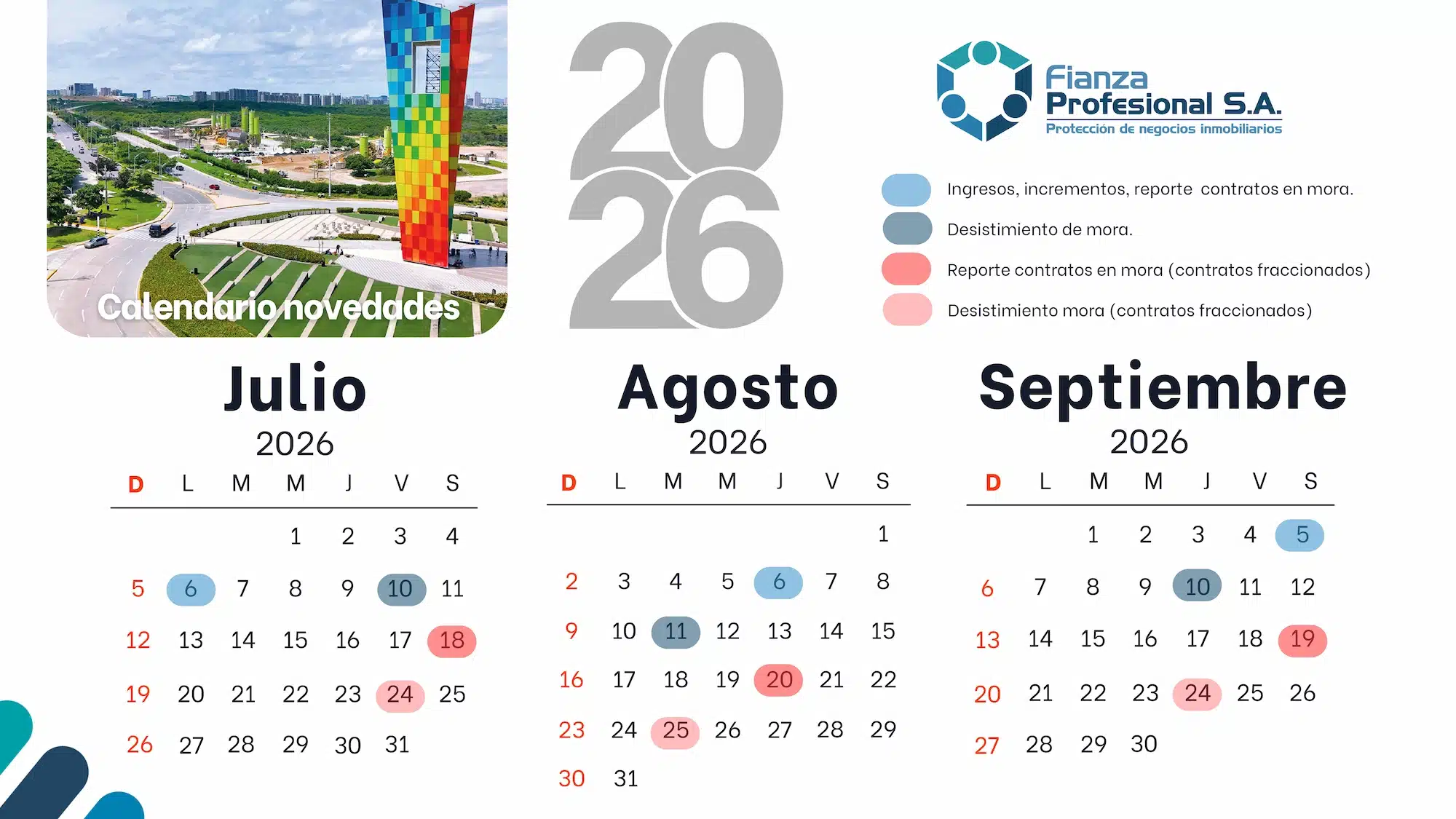 Calendario de novedades — Junio 2026